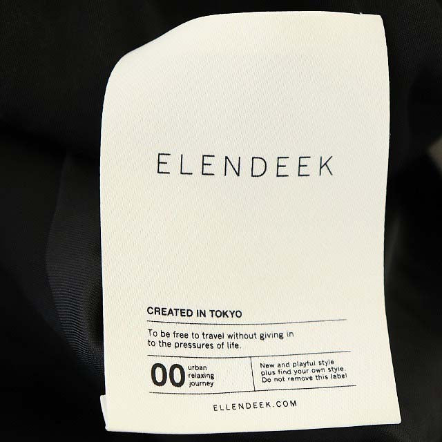 ELENDEEK(エレンディーク)21SS OFFSHOULDER LONG DRESS ワンピース ロング 半袖 オフショルダー 切替 00 黒 ブラック /ES ■OS
