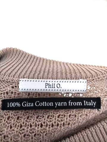 USED古着(ユーズドフルギ)PHIL O. 100％ GIZA COTTON YARN FROM ITALY コットンニット