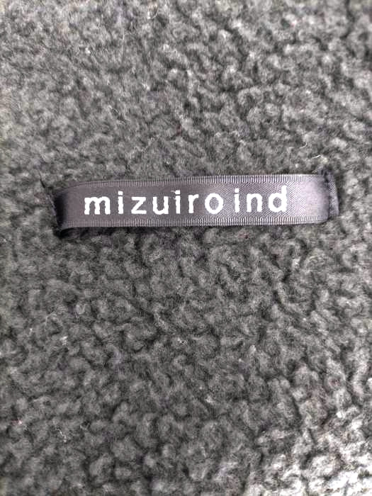 mizuiro ind(ミズイロインド)ウールブレンド フーデッドガウンコート