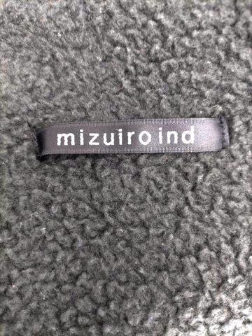 mizuiro ind(ミズイロインド)ウールブレンド フーデッドガウンコート