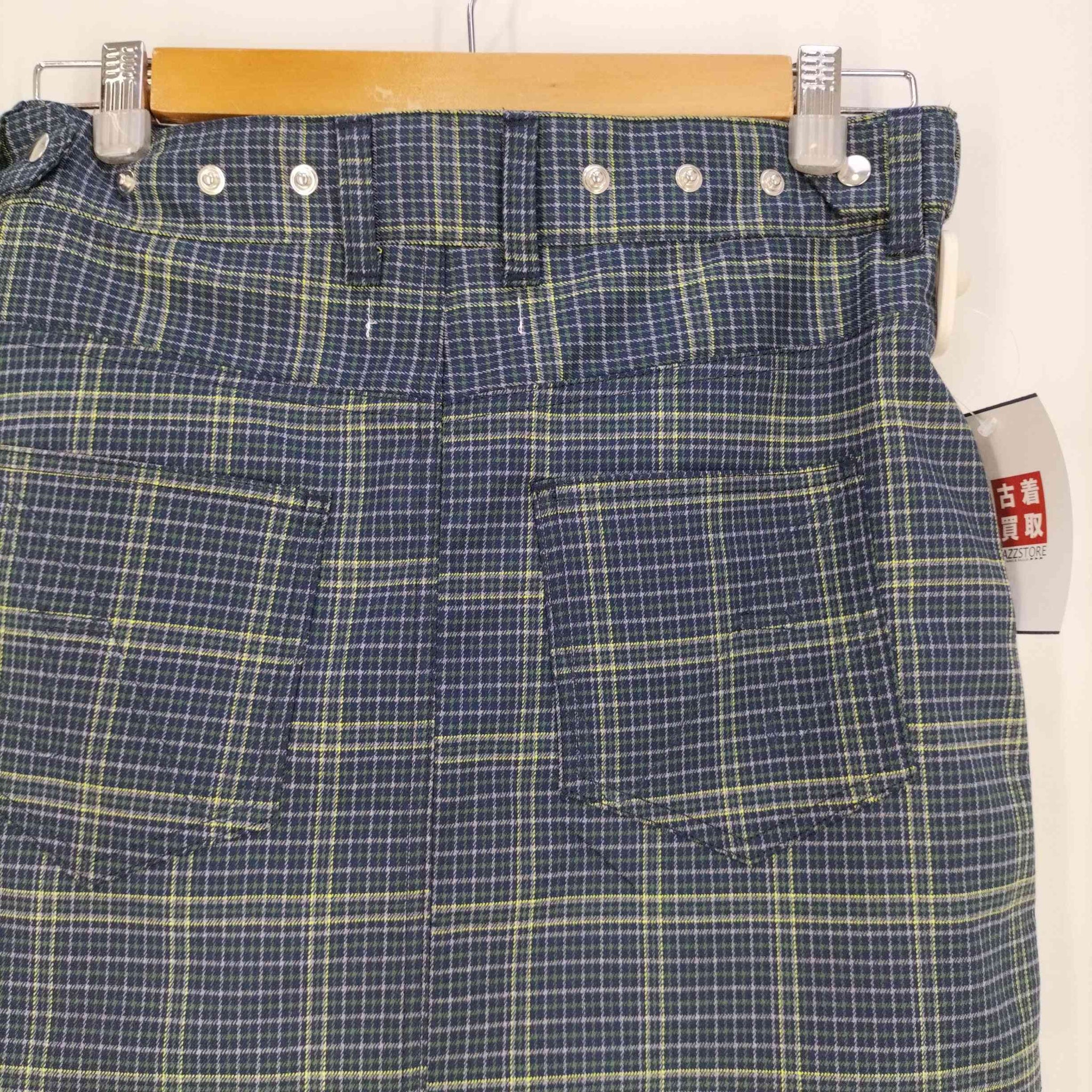 SYU.(シュウ){{ANIMUS}}23SS Plaid Docking skirt trousers ドッキングチェックパンツ