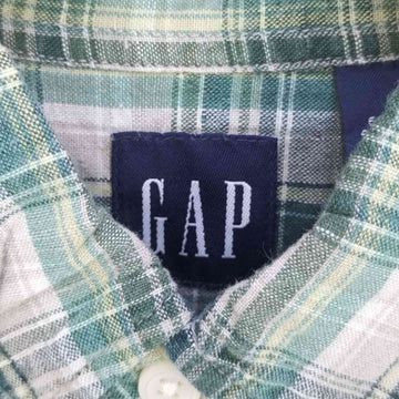 Gap(ギャップ)半袖 リネンコットン ボタンダウンシャツ