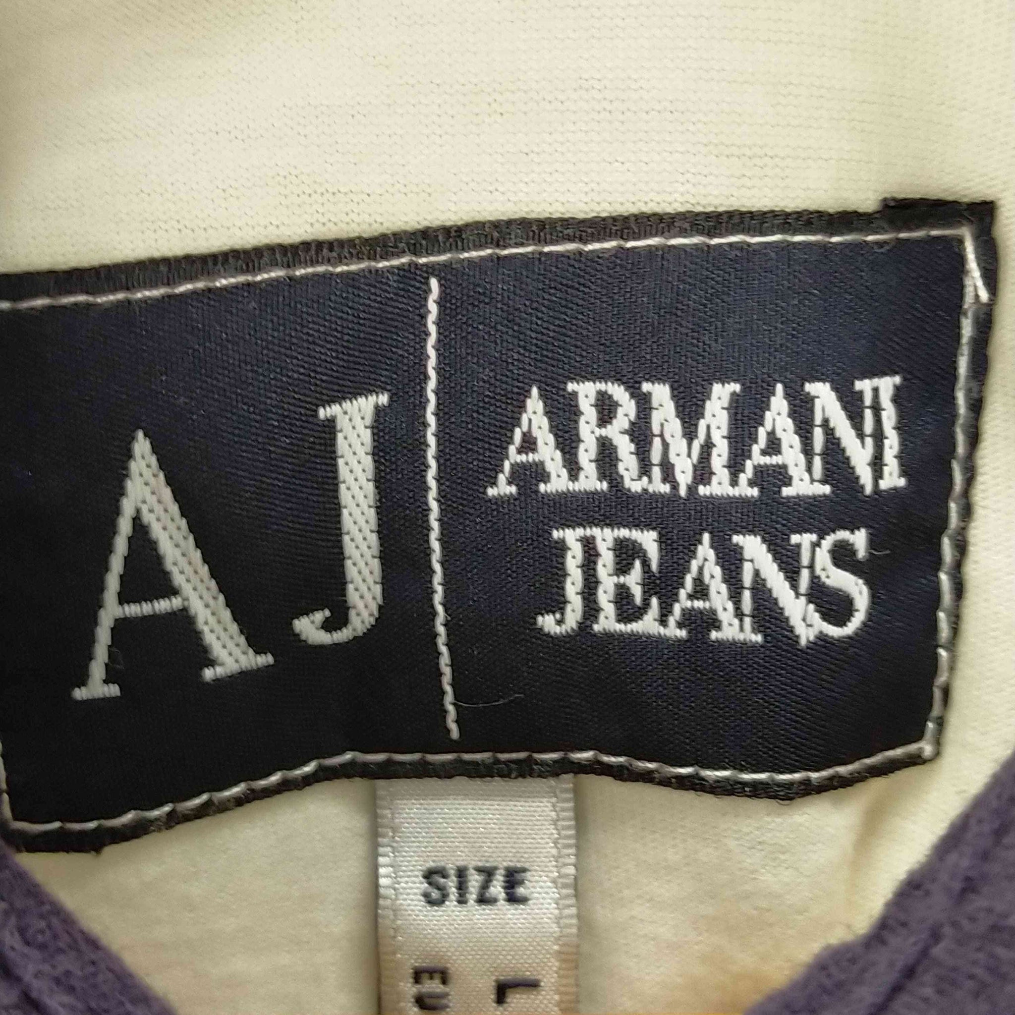 ARMANI JEANS(アルマーニジーンズ)L/S ロゴパッチ ポロシャツ