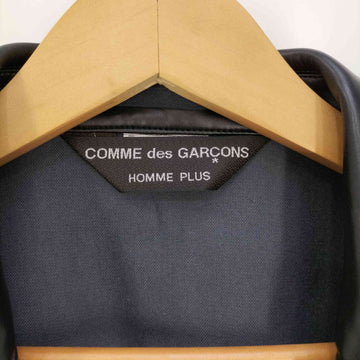 COMME des GARCONS HOMME PLUS(コムデギャルソンオムプリュス)19SS クレイジースーツ期 フェイクレザー切替 シャドーチェック 4Bテーラードジャケット