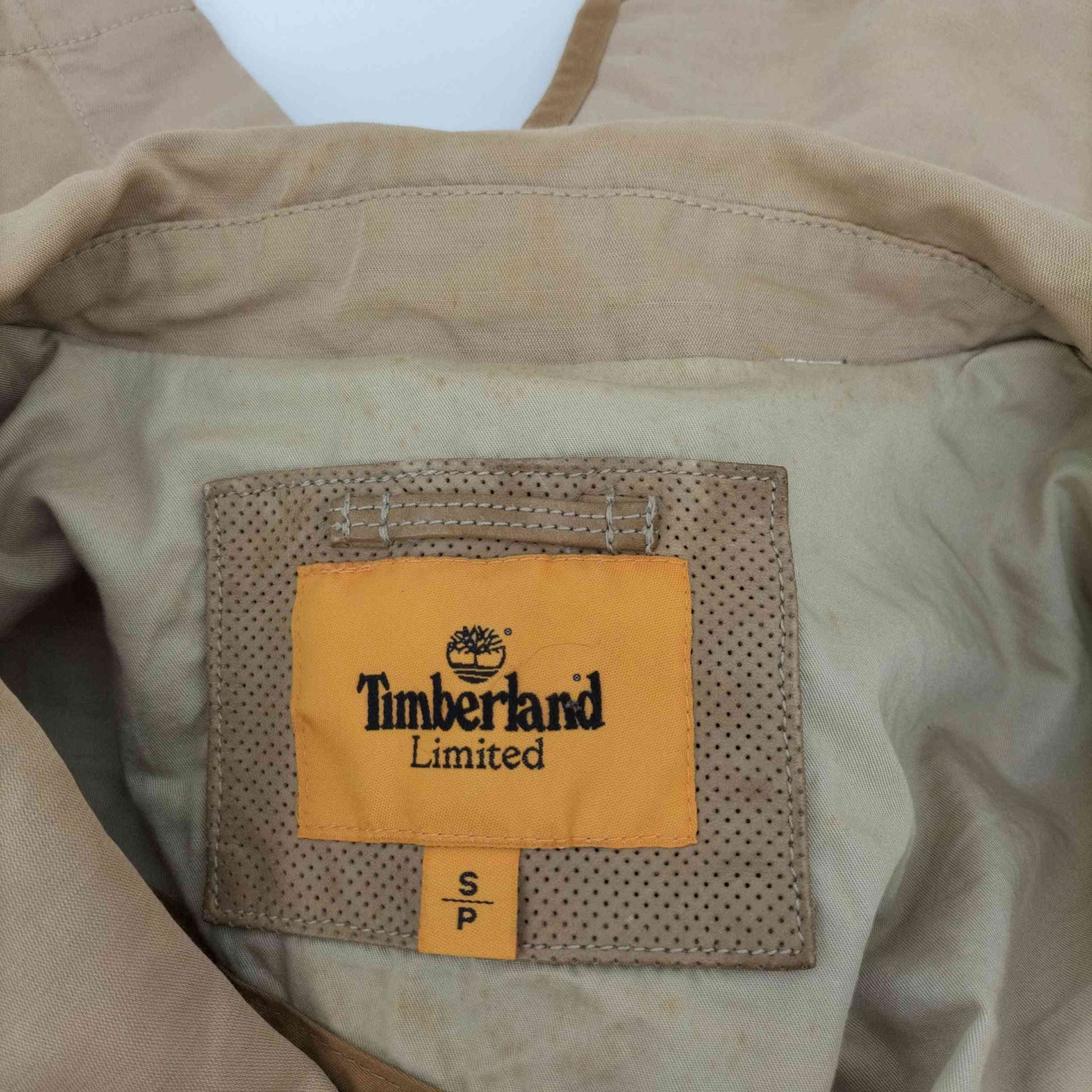 Timberland(ティンバーランド)LIMITED 裏地レザー 切替 3B コットン テーラード ジャケット