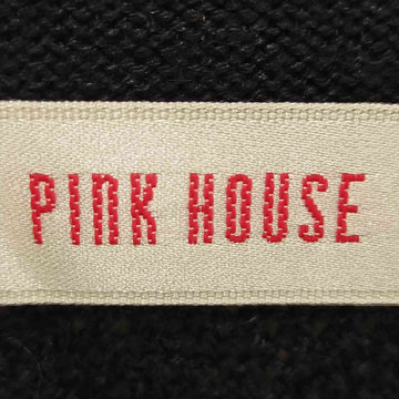 PINK HOUSE(ピンクハウス)リネン混フラワーチャームカーディガン