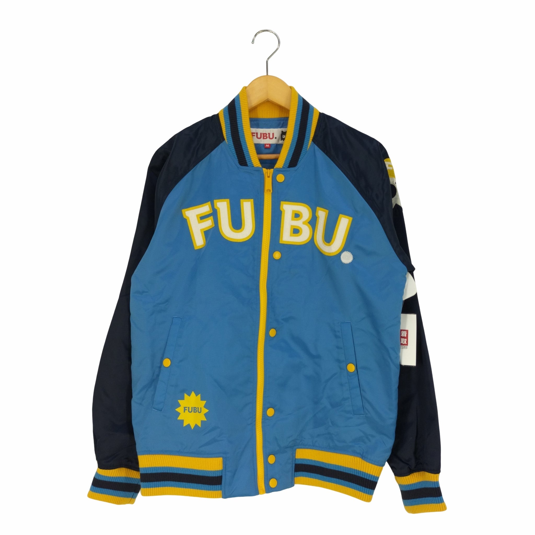 FUBU(フブ)ロゴ刺繍 スイッチングカラー スタジャン