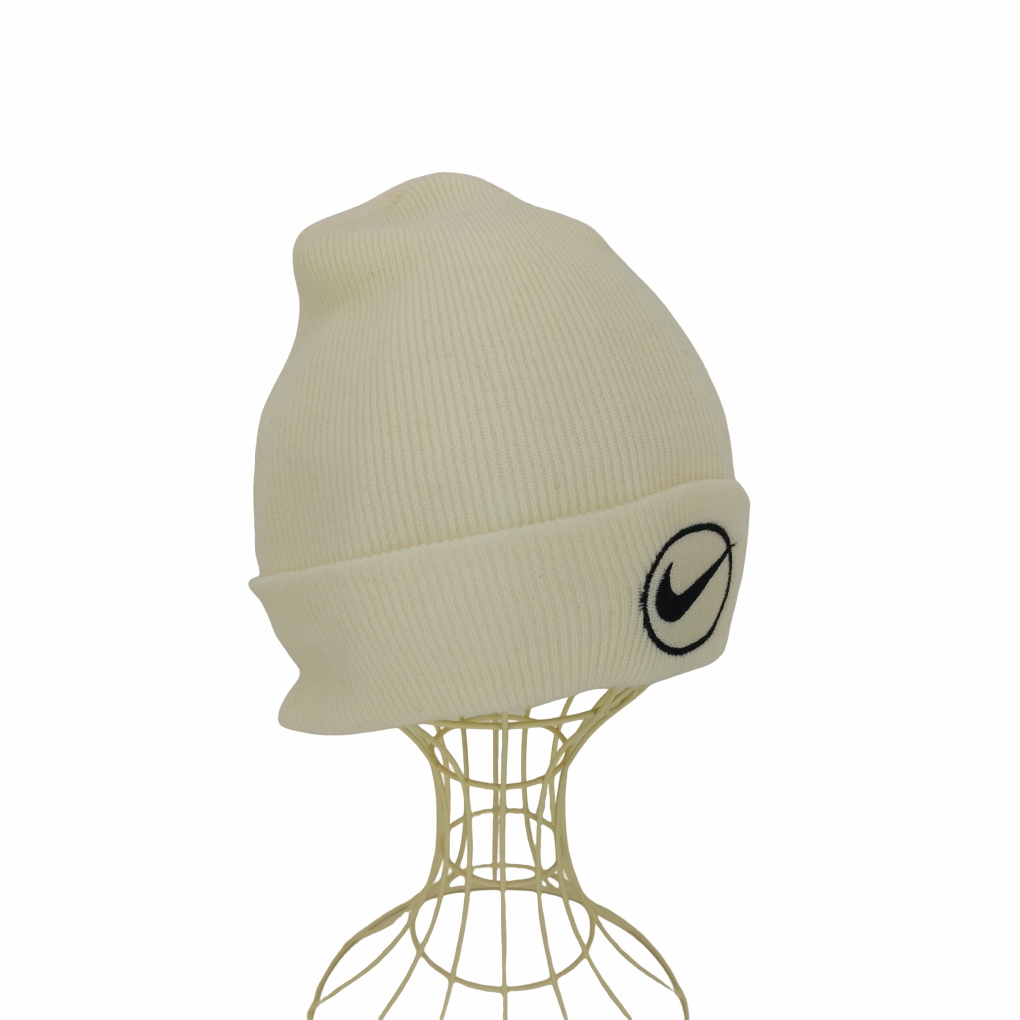 NIKE(ナイキ)90S 銀タグ オーバル スウッシュ ロゴ刺繍 ニット帽 ビーニー