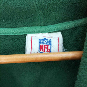 NFL(エヌエフエル)フットボール チームロゴ刺繍 ラグラン フリース プルオーバーパーカー
