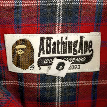 A BATHING APE(アベイシングエイプ)チェック カモ スナップボタン L/S シャツ