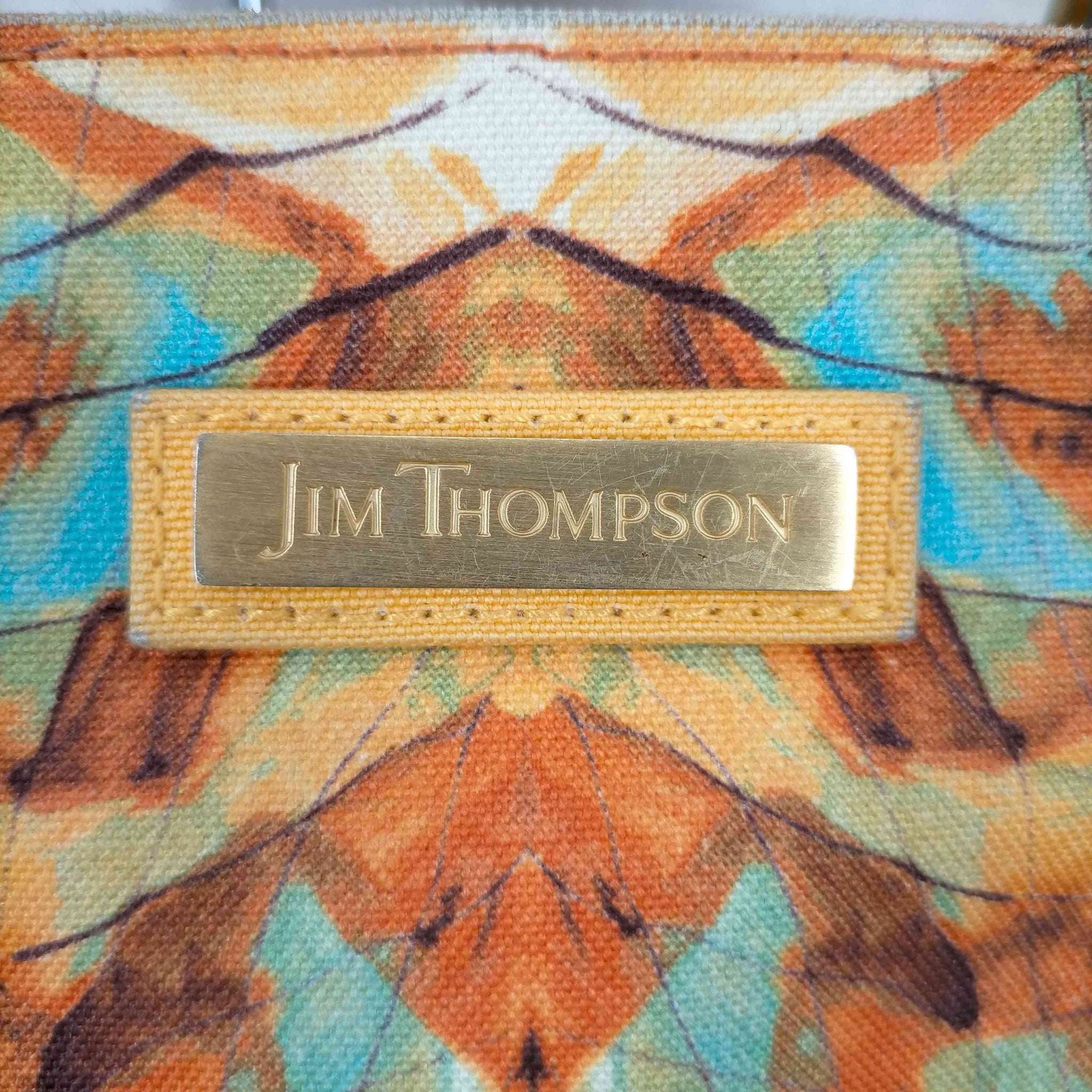 JIM THOMPSON(ジムトンプソン)ロゴプレート マルチカラー舟形トート