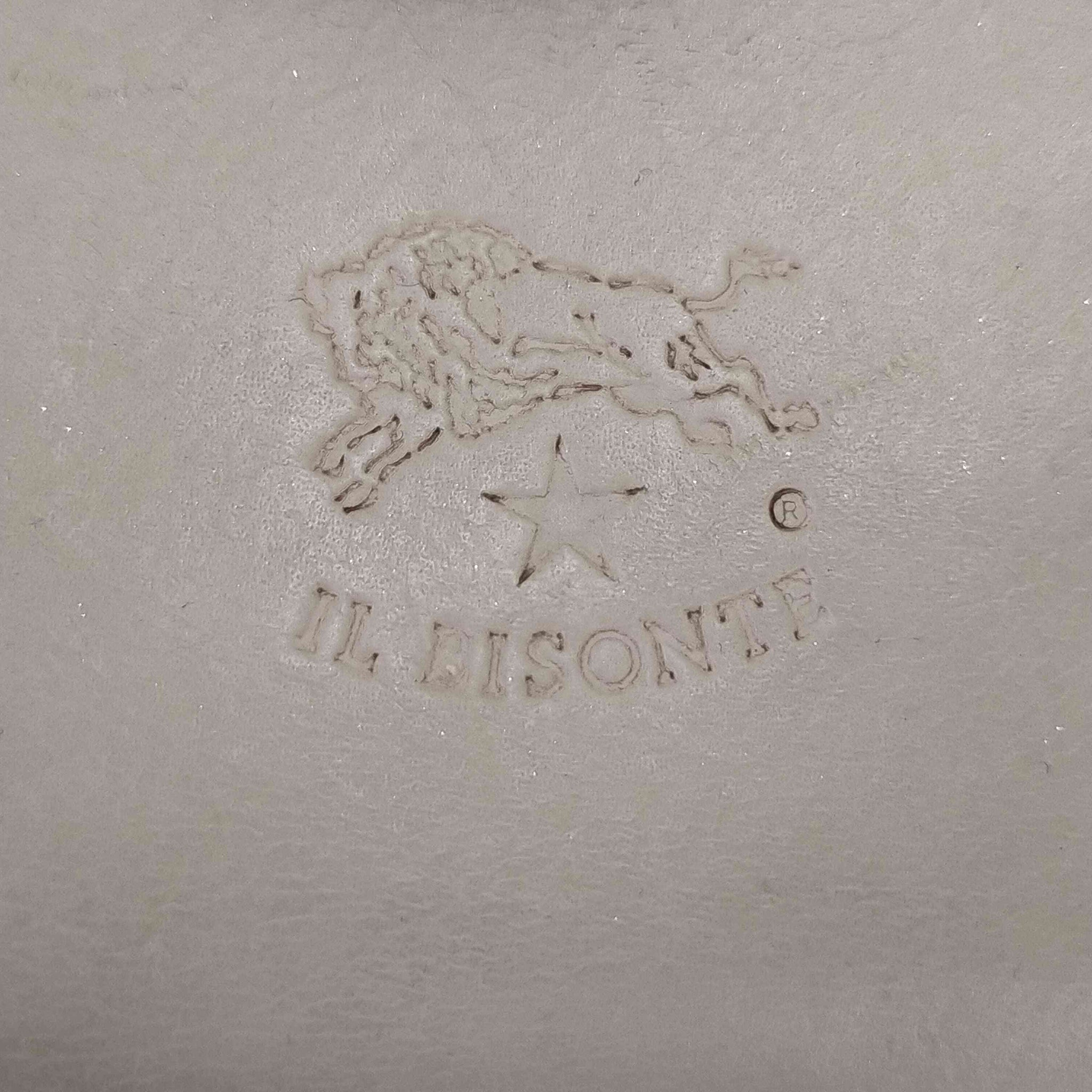 IL BISONTE(イルビゾンテ)ロゴ型押し二つ折り財布