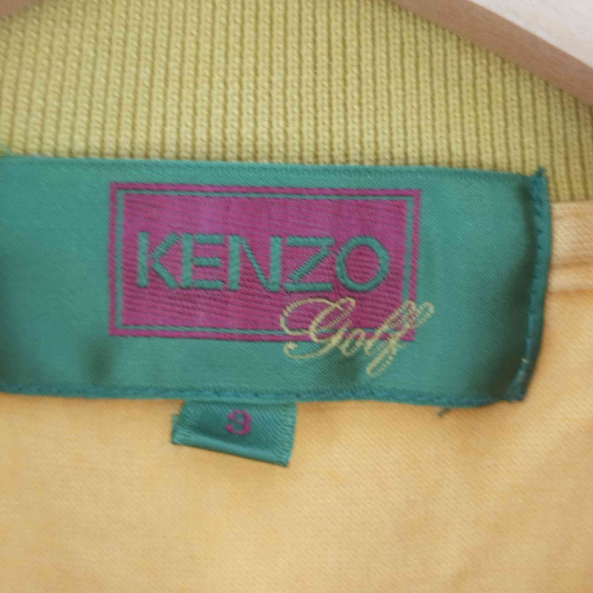 KENZO GOLF(ケンゾーゴルフ)ロゴ刺繍 総柄切替 ポロシャツ