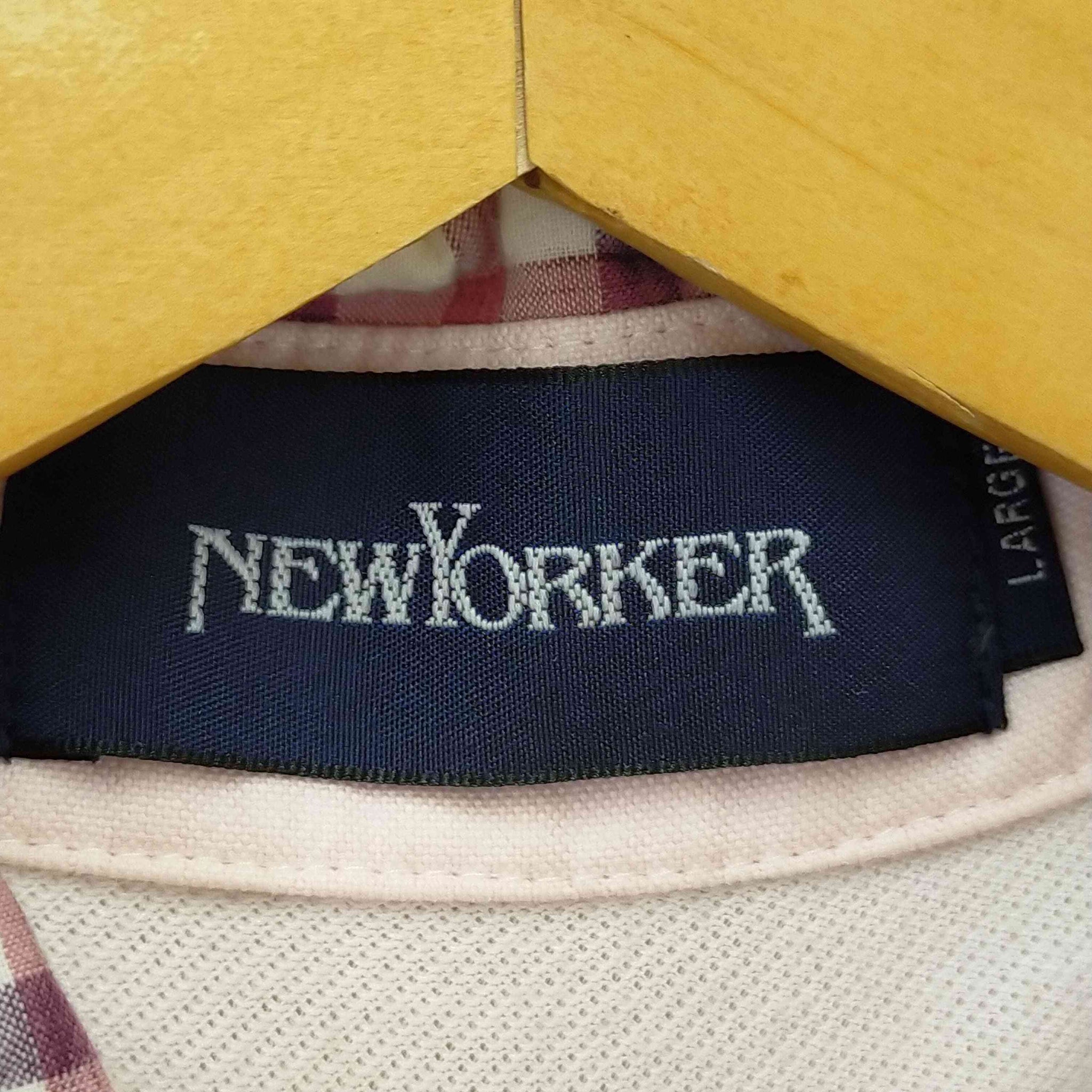 NEWYORKER(ニューヨーカー)襟切替 半袖鹿の子ポロシャツ