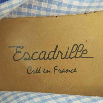 USED古着(ユーズドフルギ){{Escadrille}} MADE IN FRANCE 裏地チェック キャンバス エスパドリーユ