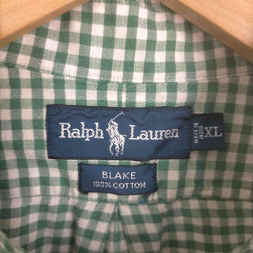 RALPH LAUREN(ラルフローレン)90S BLAKE ポニー刺しゅうギンガムチェックボタンダウンシャツ オーバーサイズシャツ