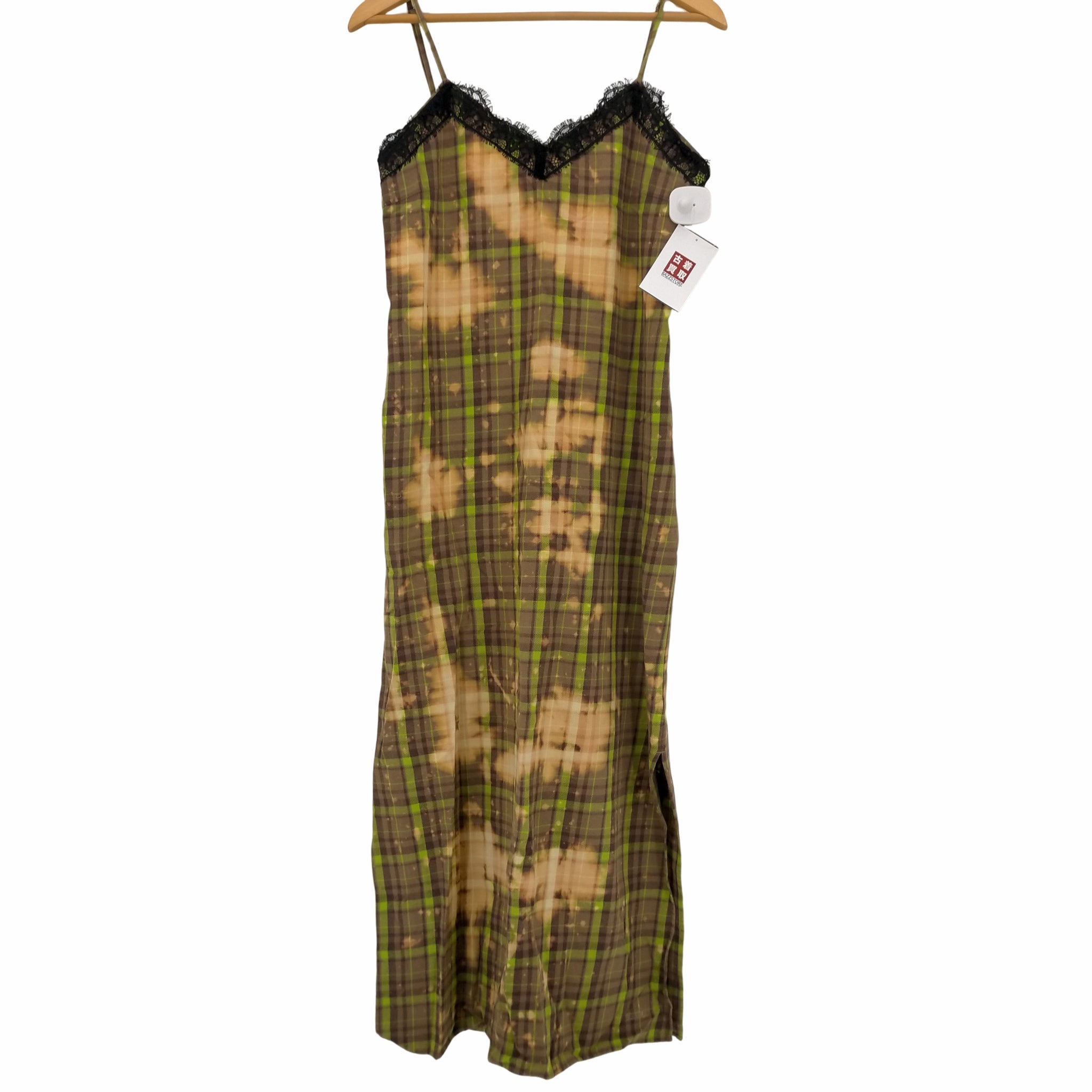 X-girl(エックスガール)BLEACHED PLAID CAMI DRESS