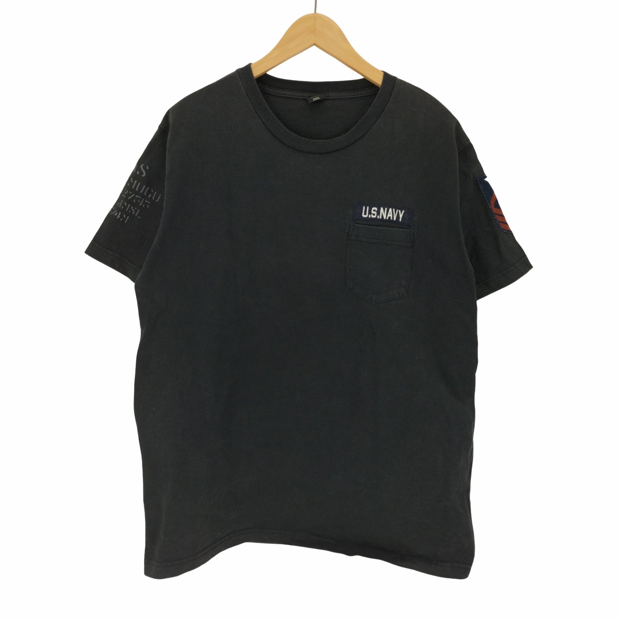 AVIREX(アヴィレックス)US NAVY 刺繍 ヘビーウェイト S/S Tシャツ ビッグサイズ