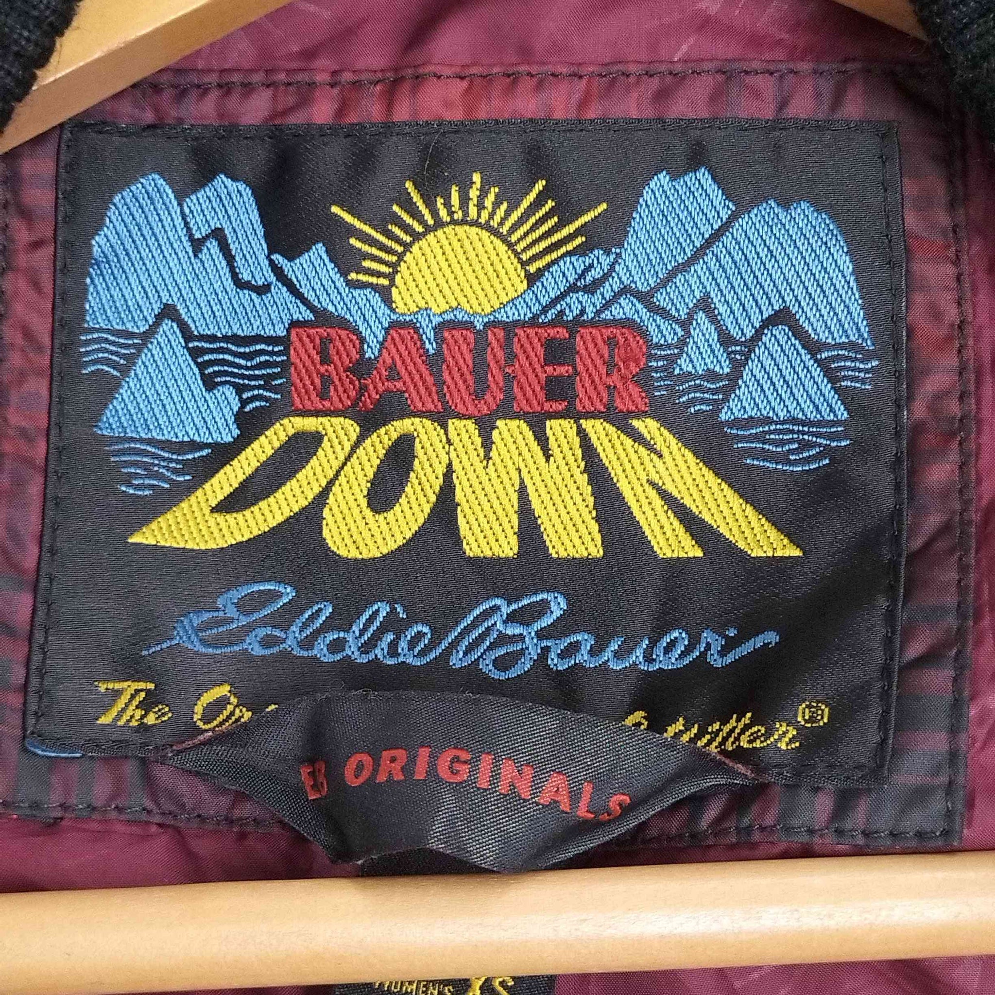 Eddie Bauer(エディーバウアー)BAUER DOWN 日の出タグ 復刻 チェック キルティングダウンベスト