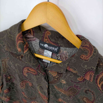 SAG HARBOR(サグハーバー)ペイズリーレーヨンオープンカラーシャツ
