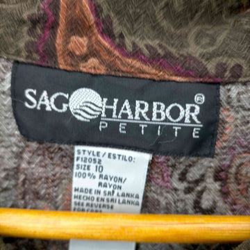 SAG HARBOR(サグハーバー)ペイズリーレーヨンオープンカラーシャツ