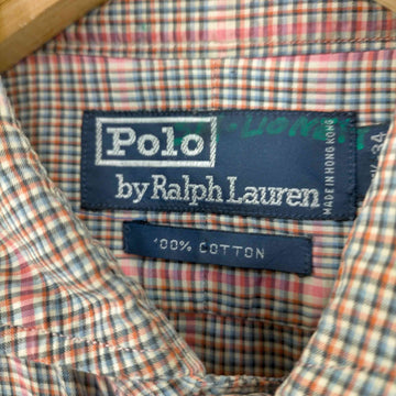 Polo by RALPH LAUREN(ポロバイラルフローレン)香港製 ホリゾンタルカラー チェックシャツ