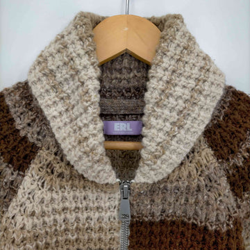 ERL(イーアールエル)Striped Zipped Wool-Blend Knit Sweat