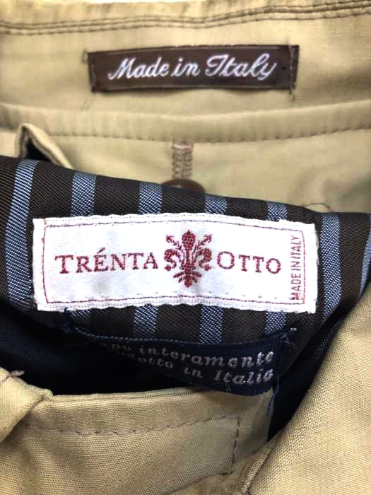 TRENTA OTTO(トレンタオット)イタリア製 ステンカラーコート ライナー付き
