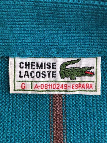 CHEMISE LACOSTE(シュミーズ ラコステ)70~80s スペイン製 ストライプカーディガン