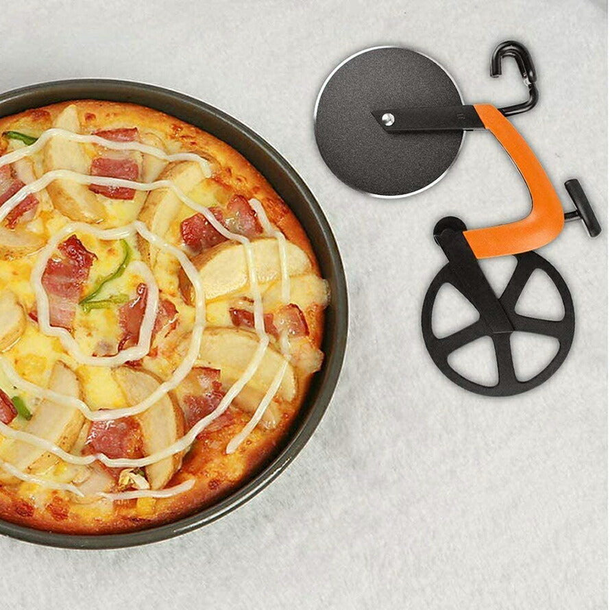 ピザカッター 自転車 ピザ 小 ピザ調理器具 ピザナイフピザ作り道具 お好み焼き 好み焼きカット