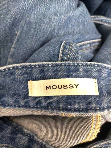 moussy(マウジー)HI WAISTED DENIMSALOPETTE デニムサロペット