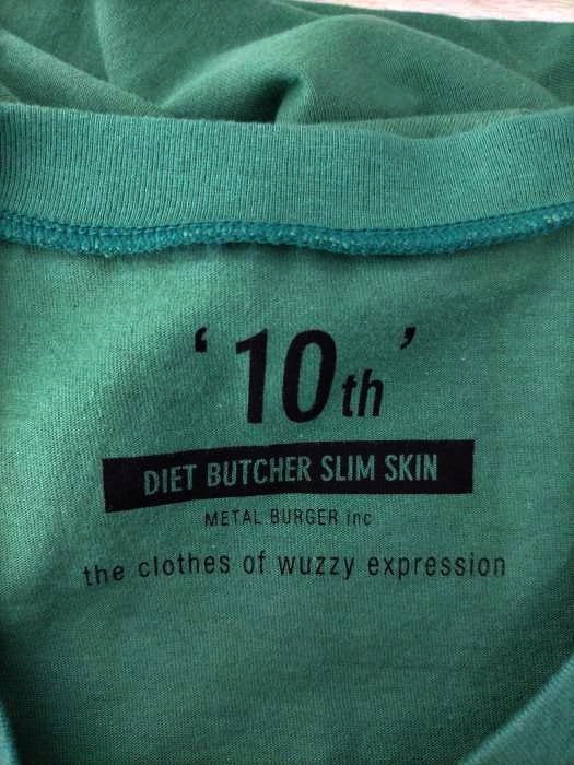 DIET BUTCHER SLIM SKIN(ダイエットブッチャースリムスキン)10TH プリントTシャツ 【中古】【ブランド古着バズストア】