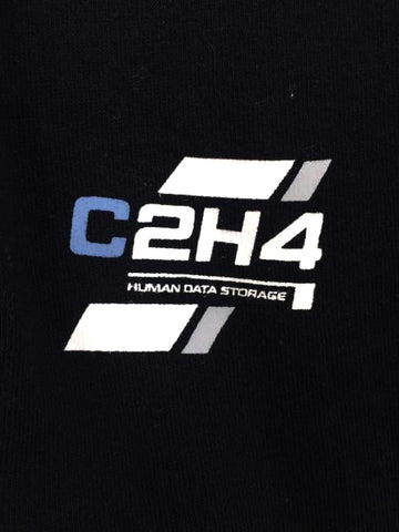 C2H4(シーツーエイチフォー)ロゴプリントパーカー 【中古】【ブランド古着バズストア】