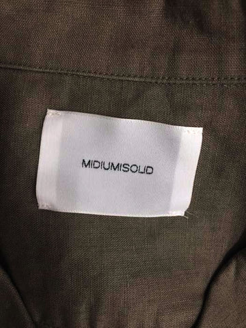 MIDIUMISOLID(ミディウミソリッド)1019 コットン リネン 半袖オープンカラー半袖シャツ