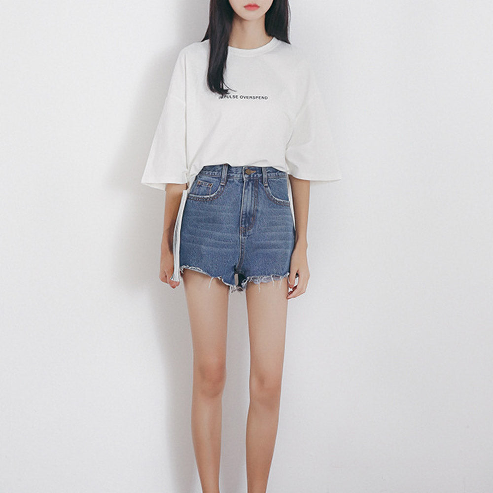 Tシャツ レディースカットソー 半袖 英字ロゴ 韓国ファッション ゆったり ロングT カジュアル