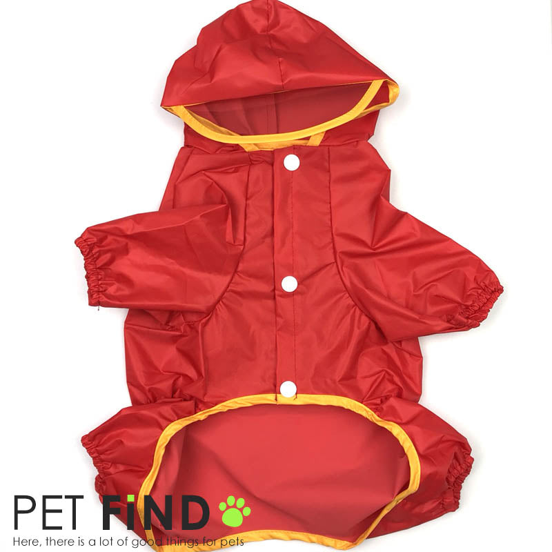 犬服 ブランド かわいい PETFiND 犬 服 犬のカッパ シンプル レインコート 厚手タイプ 6色 サイズ10号~18号