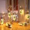 電球型 スノーツリー イルミネーションライト パーティー かわいい インテリア 乾電池 おしゃれ 室内 クリスマス 内装