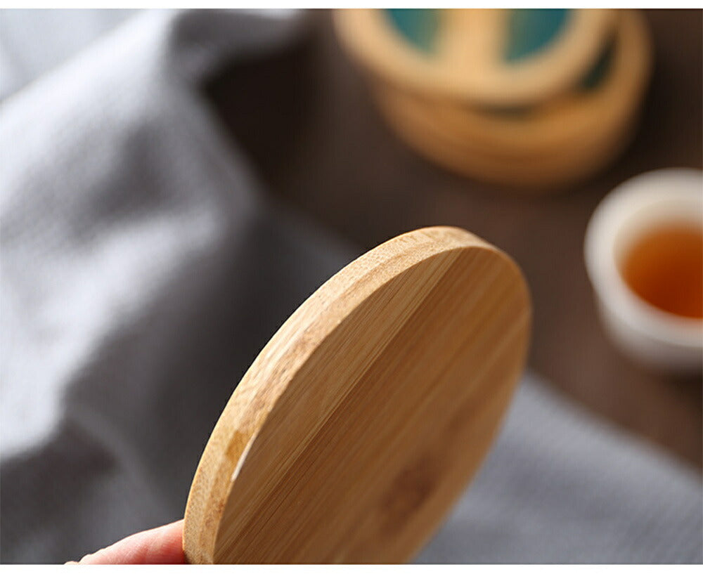 竹製コースターセット 竹のコースター デザイン エポキシ樹脂入れて 竹製 天然素材 きれい かわいい 天然竹 来客用 ギフト プレゼント おしゃれ インテリア雑貨