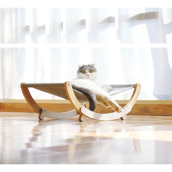 猫 ハンモック 猫ベッド 木製 スタンド型 揺れる 多機能  取り付け簡単 耐荷重 猫グッズ 猫カフェ Panni
