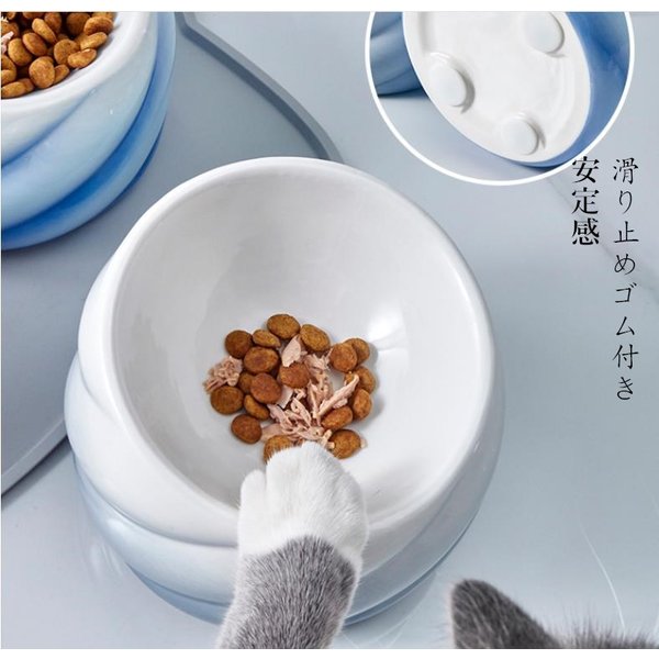 猫用 ボウル 食器 犬 猫 フードボウル 陶器製 食べやすい フードボウル 陶器 餌入れ 水入れ 手作られた陶器 美しいデザイン 洗いやすい 選べる4カラー