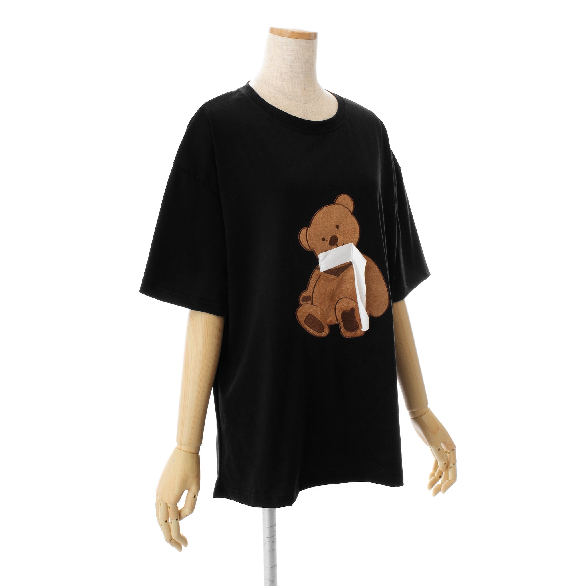 熊デザイン半袖Tシャツカットソー 韓国ファッション