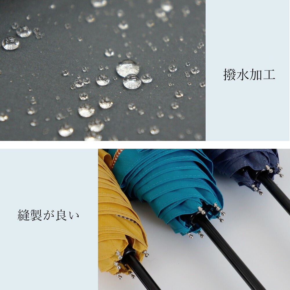 日傘　ＵＶカット　紫外線遮蔽率９０％以上　ミニ　刺繍　花柄　晴雨兼用　折り畳み傘　おしゃれ　レディース　ウッド